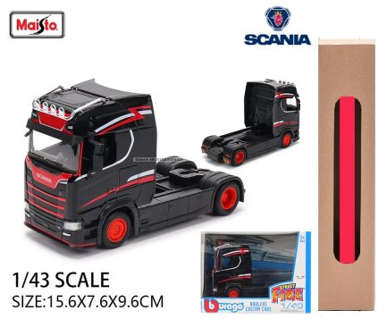 Παιχνιδολαμπάδα Bburago Street Fire Haulers Custom Cabs Scania 770s Φορτηγό Black για 3+ Ετών (18-32207)