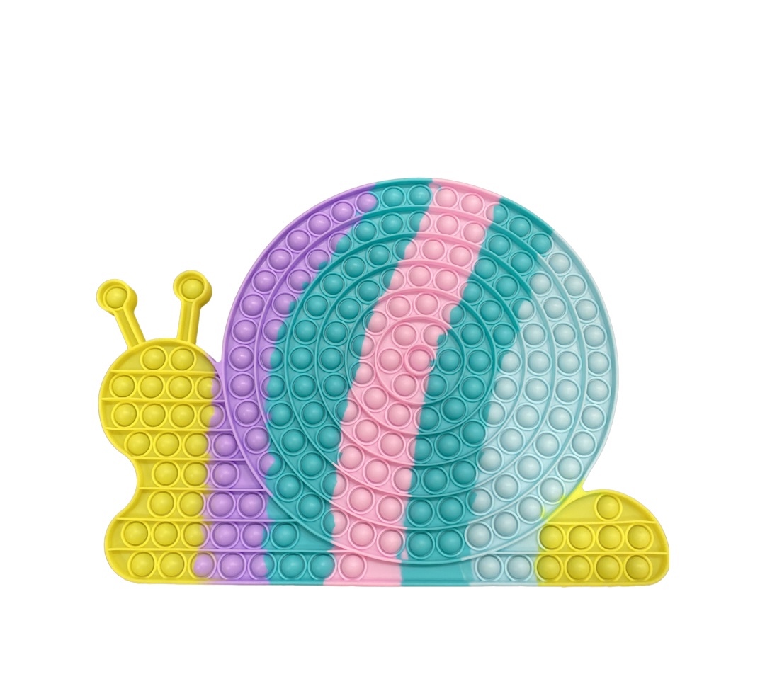 Σουπέρ Γίγας Rainbow Snail Super Push Pop It Bubble Fidget Toy Stress Reliever – Σαλιγκάρι (Colorful) 40cm