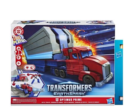 Παιχνιδολαμπάδα Hasbro Transformers Truck to Playset: Earthspark - Optimus Prime Battle Trailer (G0750)