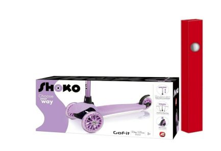 Παιχνιδολαμπάδα Shoko Παιδικό Πατίνι Go Fit Με 3 Ρόδες Σε Μωβ Χρώμα Για 3+ Χρονών (5004-50502)