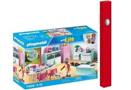 Παιχνιδολαμπάδα Playmobil MyLife Μοντέρνα Κουζίνα Με Τραπεζαρία για 4-10 ετών (71608)