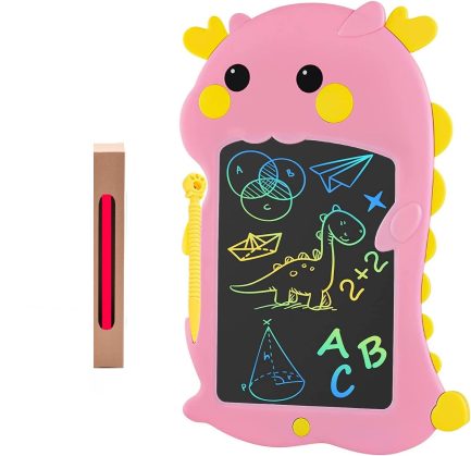 Παιχνιδολαμπάδα LCD Drawing Tablet Ζωγραφικής 8.5 Inch Πίνακας Γράψε - Σβήσε ,Σχέδιο Δεινόσαυρος Ροζ (35342814)