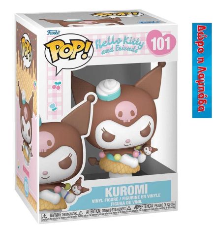 Funko Pop! Sanrio: Hello Kitty and Friends - Kuromi (Ice Cream) #101 Vinyl Figure 83695 (889698836951) & Δώρο Λαμπάδα