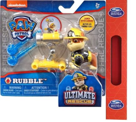 Παιχνιδολαμπάδα Spin Master - Paw Patrol Aπόλυτη Διάσωση Φωτιάς - Ο Rubble με Πυραύλους Νερού (20103602)
