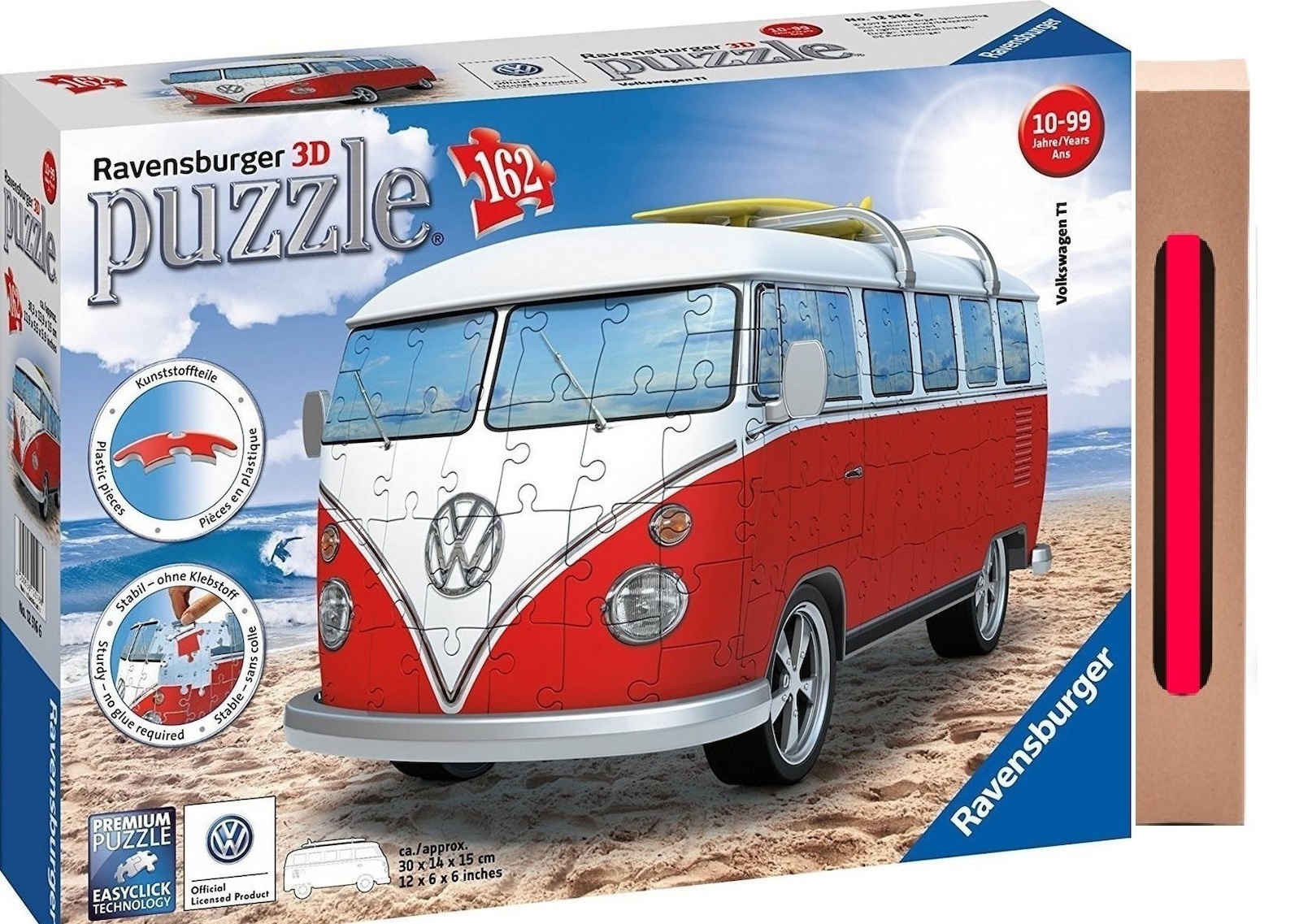 Παιχνιδολαμπάδα Ravensburger 3D Puzzle VW Bus T1 Surfer Edition 162pcs (12516)