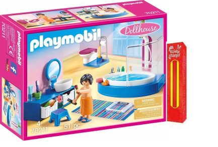 Playmobil Dollhouse: Πολυτελές Λουτρό με Μπανιέρα (70211)& Δώρο Λαμπάδα