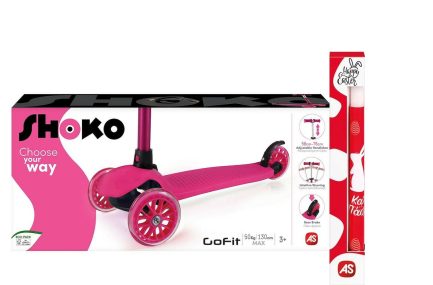 Λαμπάδα Shoko Παιδικό Πατίνι Go Fit Με 3 Ρόδες Σε Ροζ Χρώμα Για 3+ Χρονών(5004-50515)
