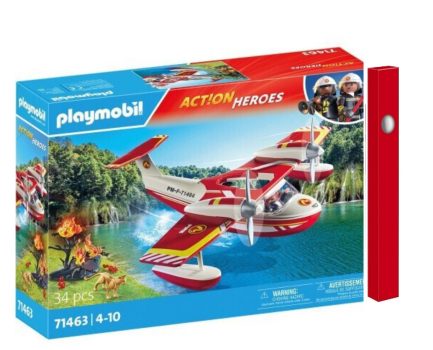 Παιχνιδολαμπάδα Playmobil Action Heroes Πυροσβεστικό Υδροπλάνο για 4-10 ετών (71463)