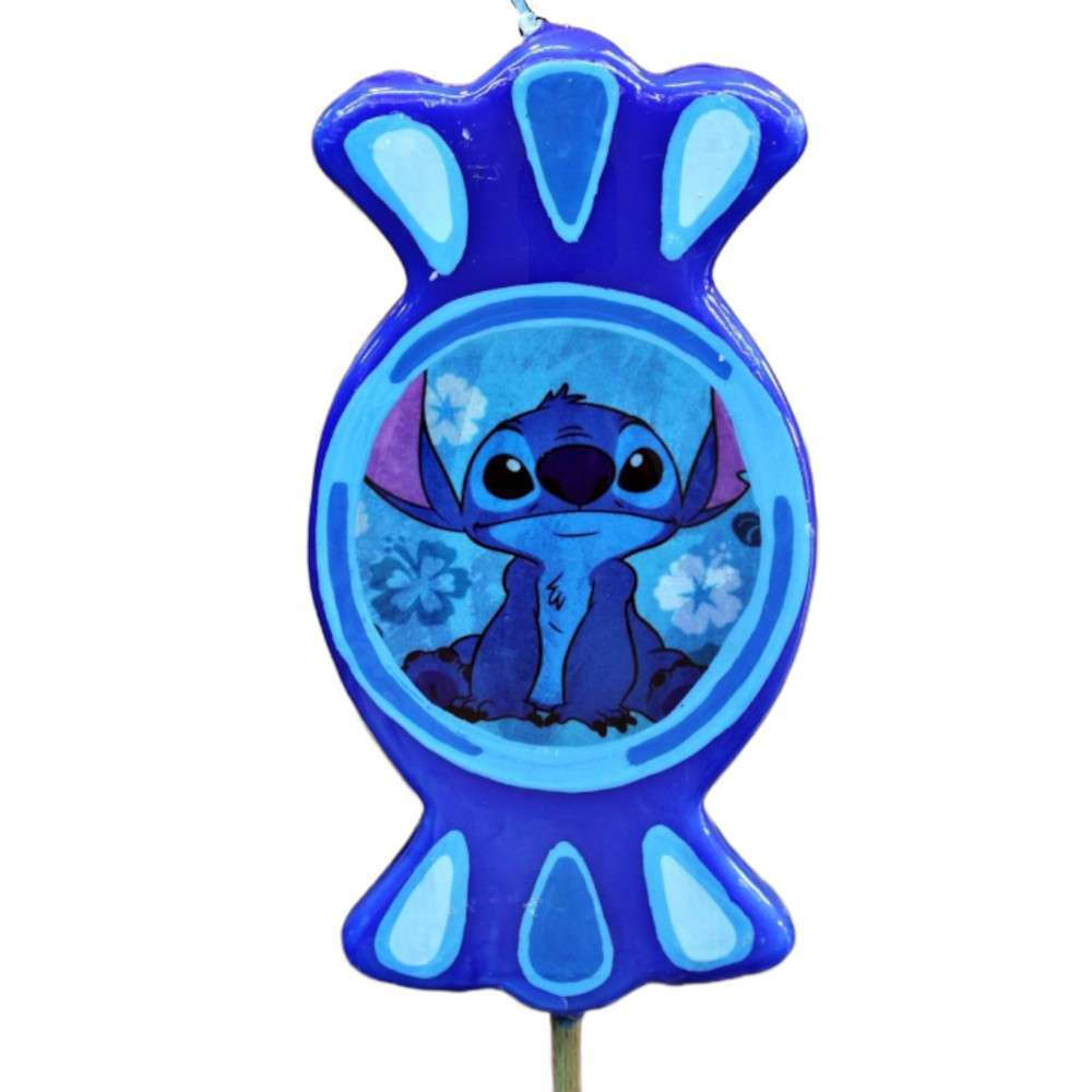 Λαμπάδα Πασχαλινή Gerakis Stitch Μπλε 19x10x2cm Καραμέλα Print (001601-Q)