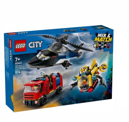 LEGO® City: Helicopter, Fire Truck & Submarine Remix (60462) & Δώρο Λαμπάδα