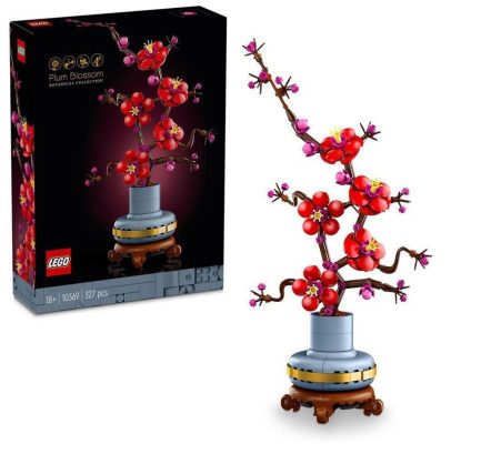 LEGO® Botanicals: Άνθη Δαμασκηνιάς-Plum Blossom 327τμχ (10369) & Δώρο Λαμπάδα