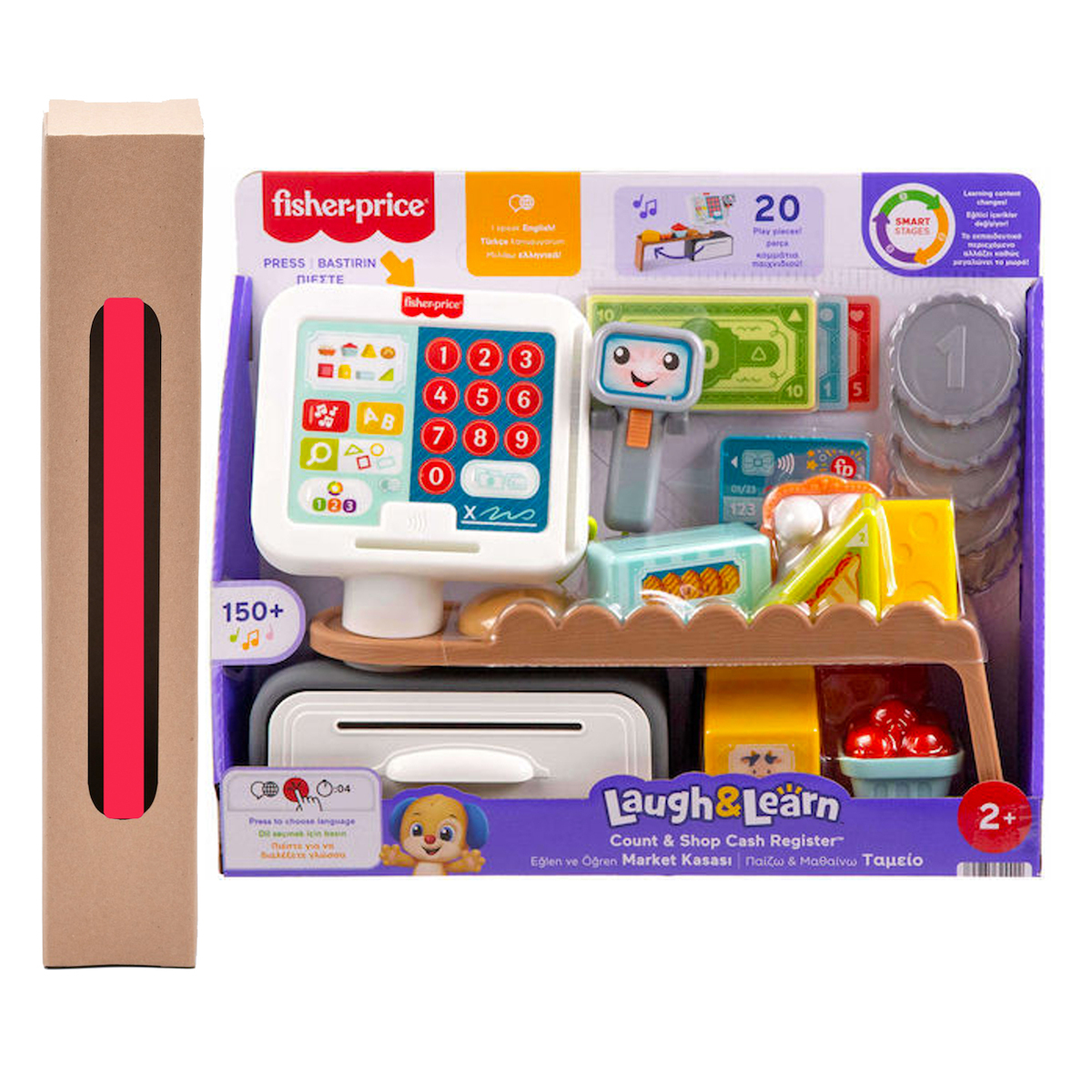 Παιχνιδολαμπάδα Fisher Price Βρεφικό Παιχνίδι Παίζω & Μαθαίνω Εκπαιδευτική Ταμειακή Μηχανή με Ήχους για 24+ Μηνών (JGW99)