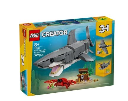 LEGO® Creator: Άγριος Καρχαρίας με Σεντούκι Θησαυρού (31381) & Δώρο Λαμπάδα