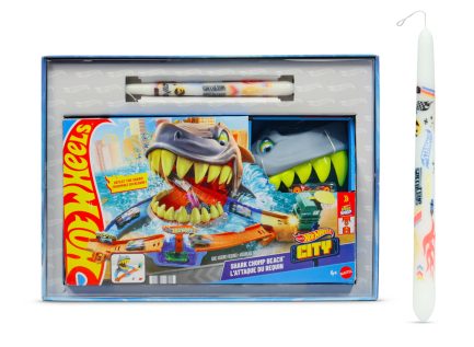 Παιχνιδολαμπάδα Mattel Hot Wheels: City - Shark Chomp Beach Playset (JHL96)