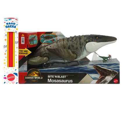 Παιχνιδολαμπάδα Mattel Jurassic World: Movie Line Rebirth - Μοσόσαυρος Με Λειτουργία Κίνησης Και Ήχους (JCH00)