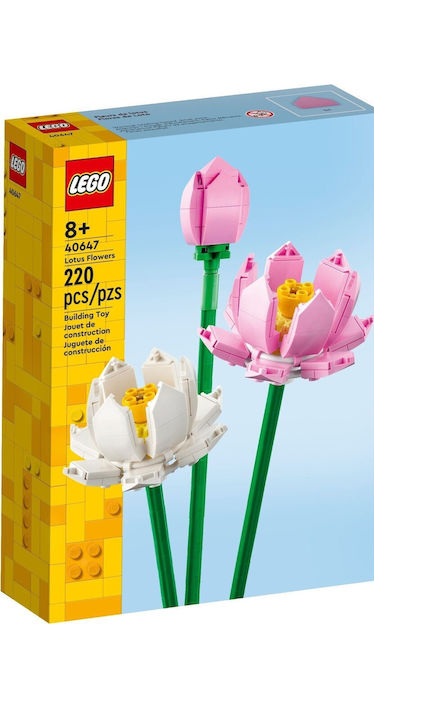 Lego Botanical Collection Lotus Flowers για 8+ Ετών 220τμχ (40647) & Δώρο Λαμπάδα