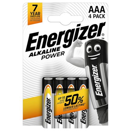 Αλκαλική μπαταρία Εnergizer ΑΑA-LR03 Alkaline Power, σε blister 4 τεμαχίων