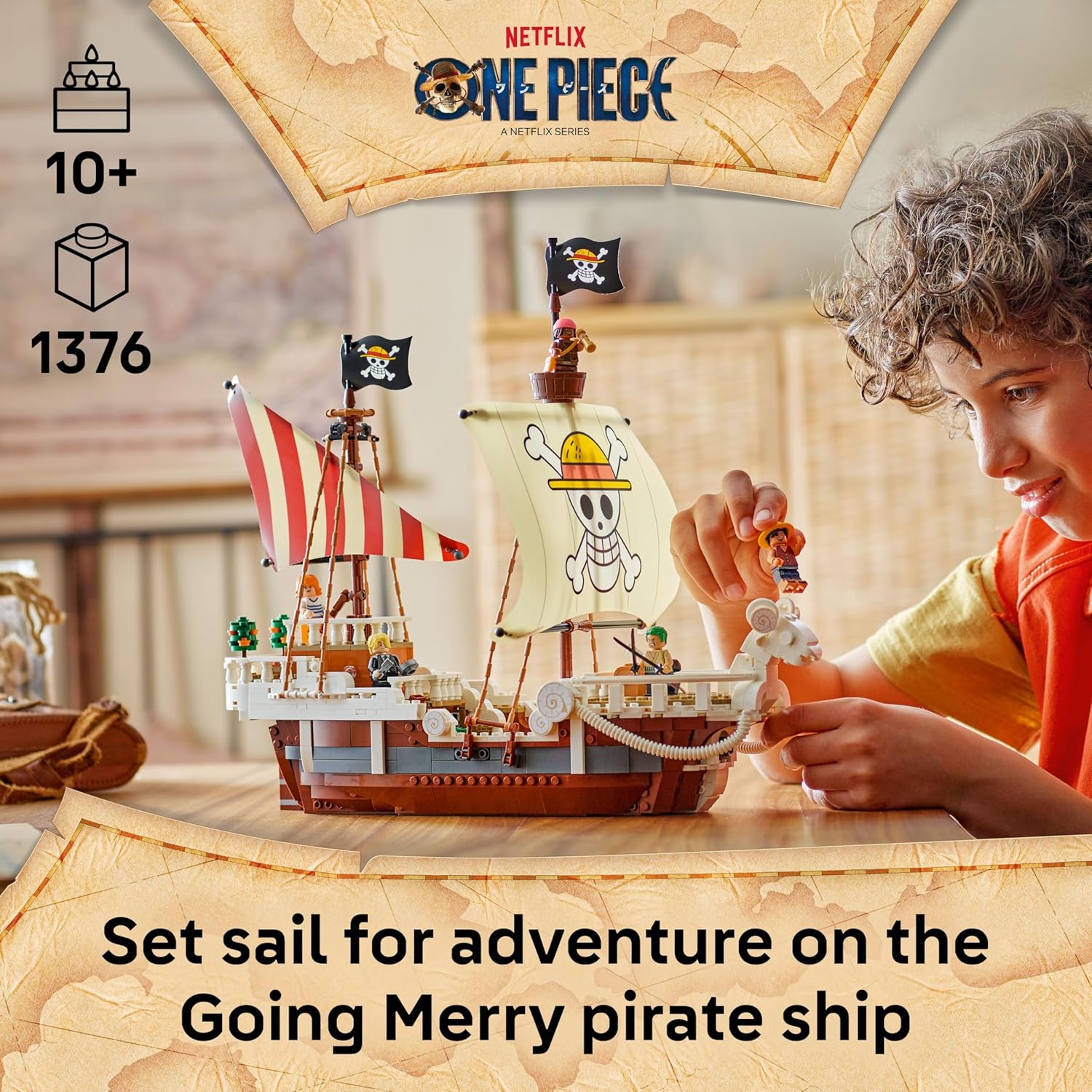 LEGO One Piece The Going Merry Pirate Ship για 10+ Ετών 1376τμχ (75639) - Image 4