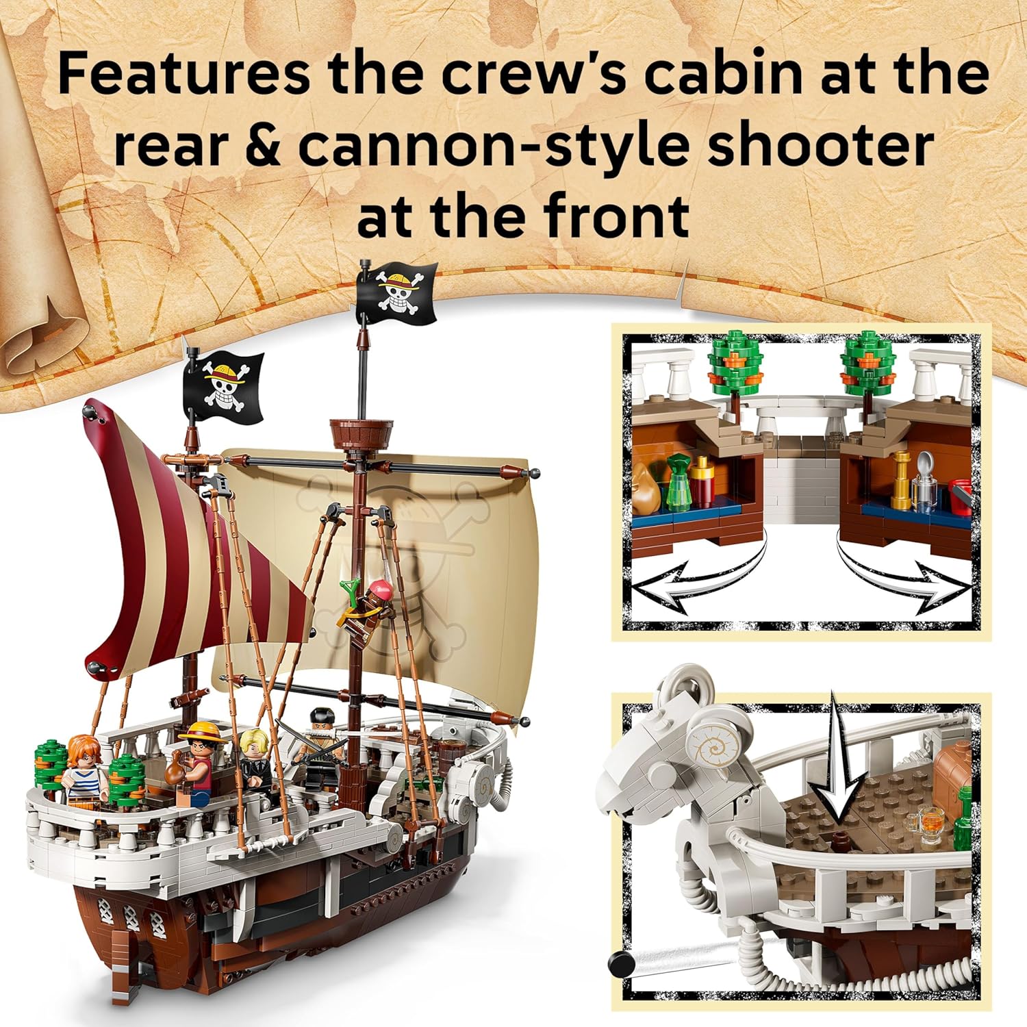 LEGO One Piece The Going Merry Pirate Ship για 10+ Ετών 1376τμχ (75639) - Image 6