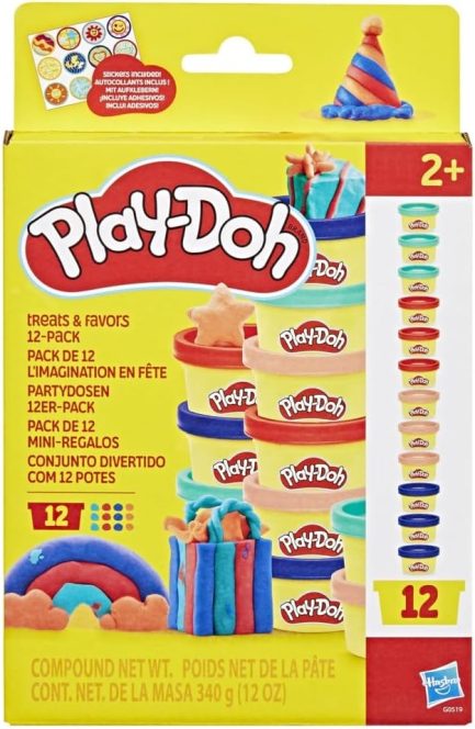 Hasbro Play-Doh - 12 Πλαστοζυμαράκια Πλαστελίνης Treats And Favors 12 Pack (G0519)
