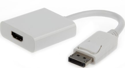 Cablexpert Μετατροπέας DisplayPort male σε HDMI female Λευκό 1τμχ (A-DPM-HDMIF-002-W ) 20CM