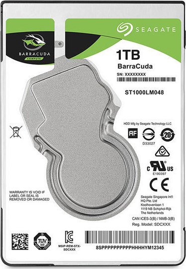 Εσωτερικός σκληρός δίσκος - Seagate BarraCuda 1ΤΒ ST1000LM048 SATA3 - 2.5"