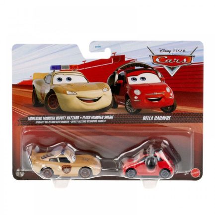 Mattel Disney Pixar: Cars On the Road - Lightning McQueen Deputy Hazzard & Bella Cadavre (Set of 2) (HLH70)