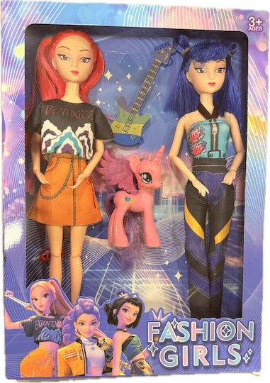 Σετ Κούκλες Φιγούρα KPOP Demon Hunters Zoey & Mira 35 cm με Unicorn και κιθάρα 51520-102