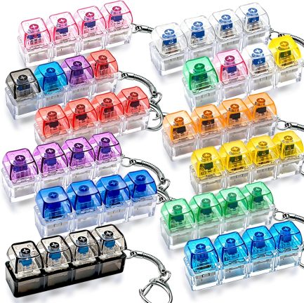 Antistress Clicker Πλήκτρα 4 Τεμαχίων με Φως Μπρελόκ (720024) (Διάφορα Χρώματα - Τυχαία Επιλογή)
