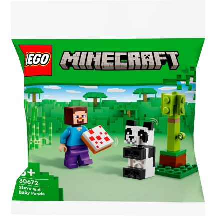 LEGO Minecraft Steve & Baby Panda για 6+ Ετών (30672)