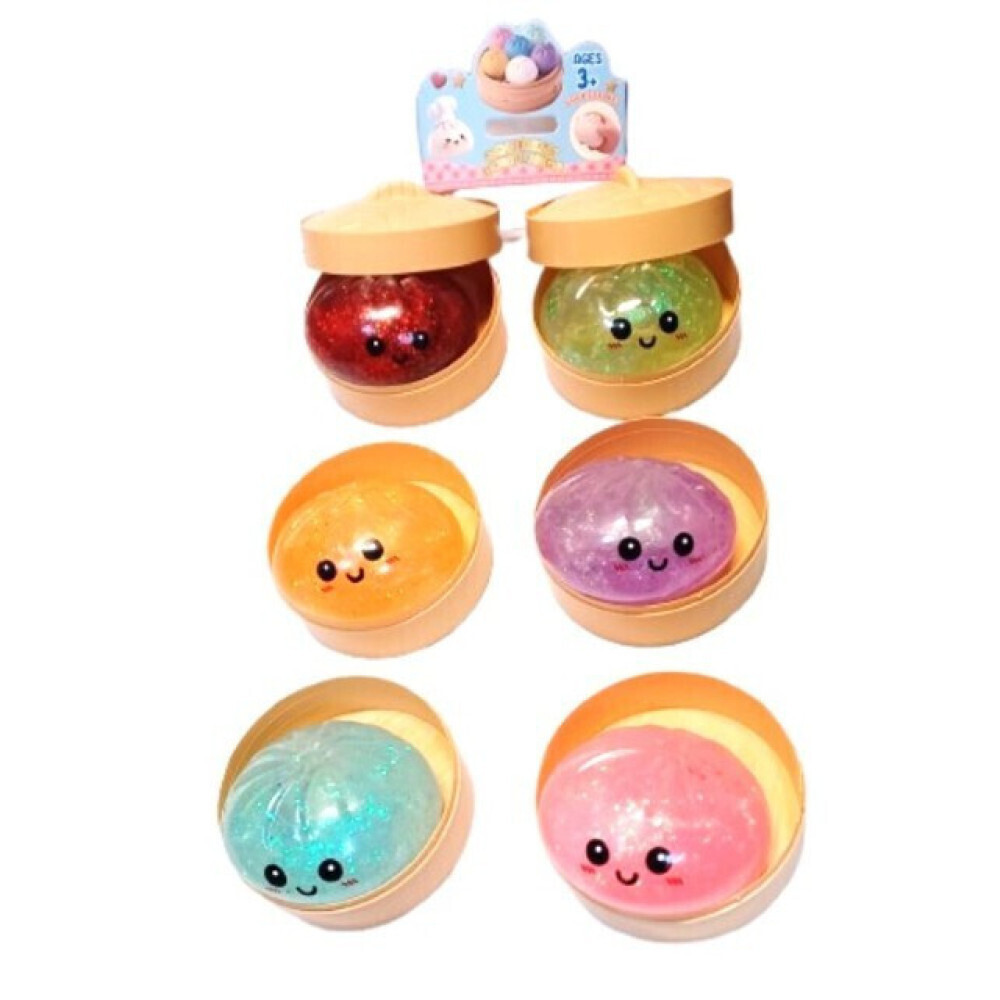 Glitter Squishy Dumpling Αφρώδες (Διάφορα Σχέδια) 1τμχ (proj01)