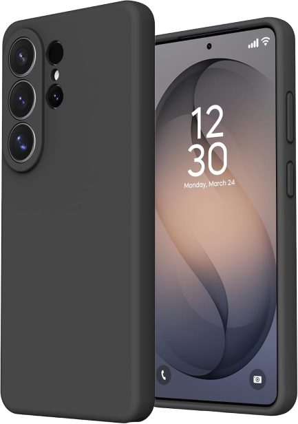 Samsung S26 Ultra  Soft Touch Back Cover Σιλικόνης Μαύρη (oem)
