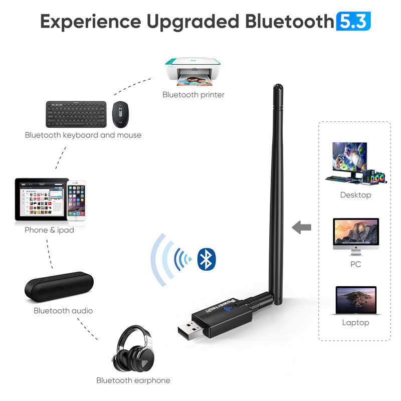 Powertech PT-1386 Αντάπτορας Δικτύου USB με Ασύρματη Σύνδεση Wi-Fi 900Mbps και Αποσπώμενη Κεραία - Image 4