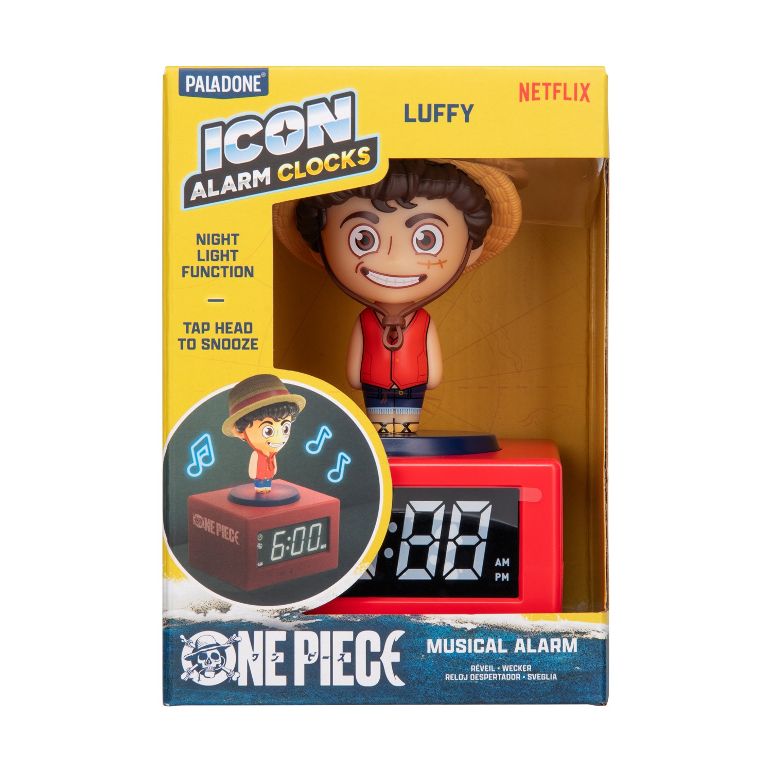 Paladone Icons: One Piece - Luffy Alarm Clock Επιτραπέζιο Ψηφιακό Ρολόι με Ξυπνητήρι (PP15606OPNF) - Image 3