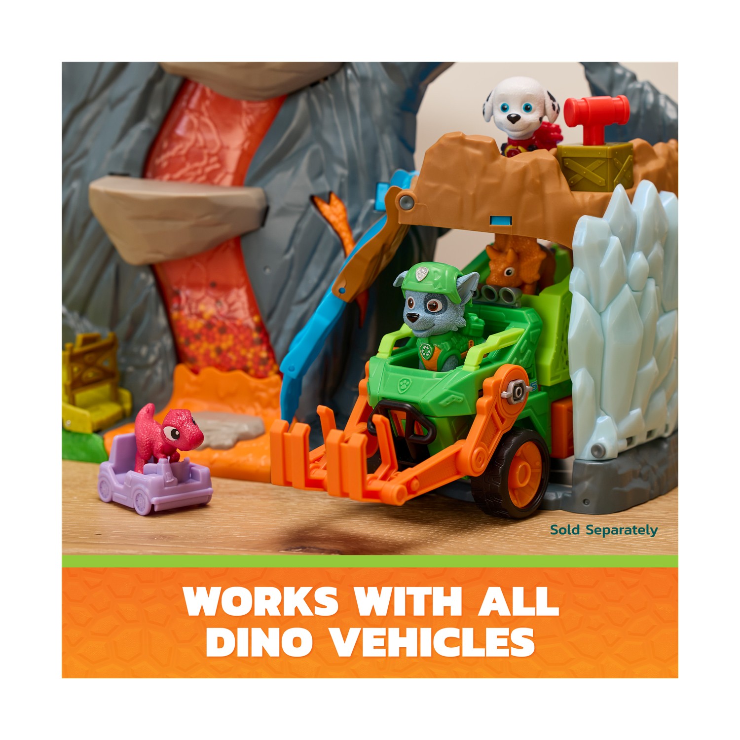Spin Master Paw Patrol: The Dino Movie - Volcano Rescue Playset (6076336) - Image 10