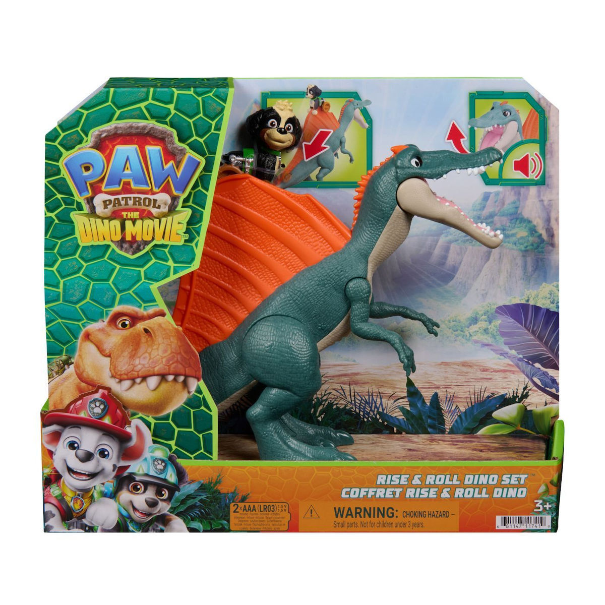 Spin Master Paw Patrol: The Dino Movie - Rise & Roll Dino Set (6076188)